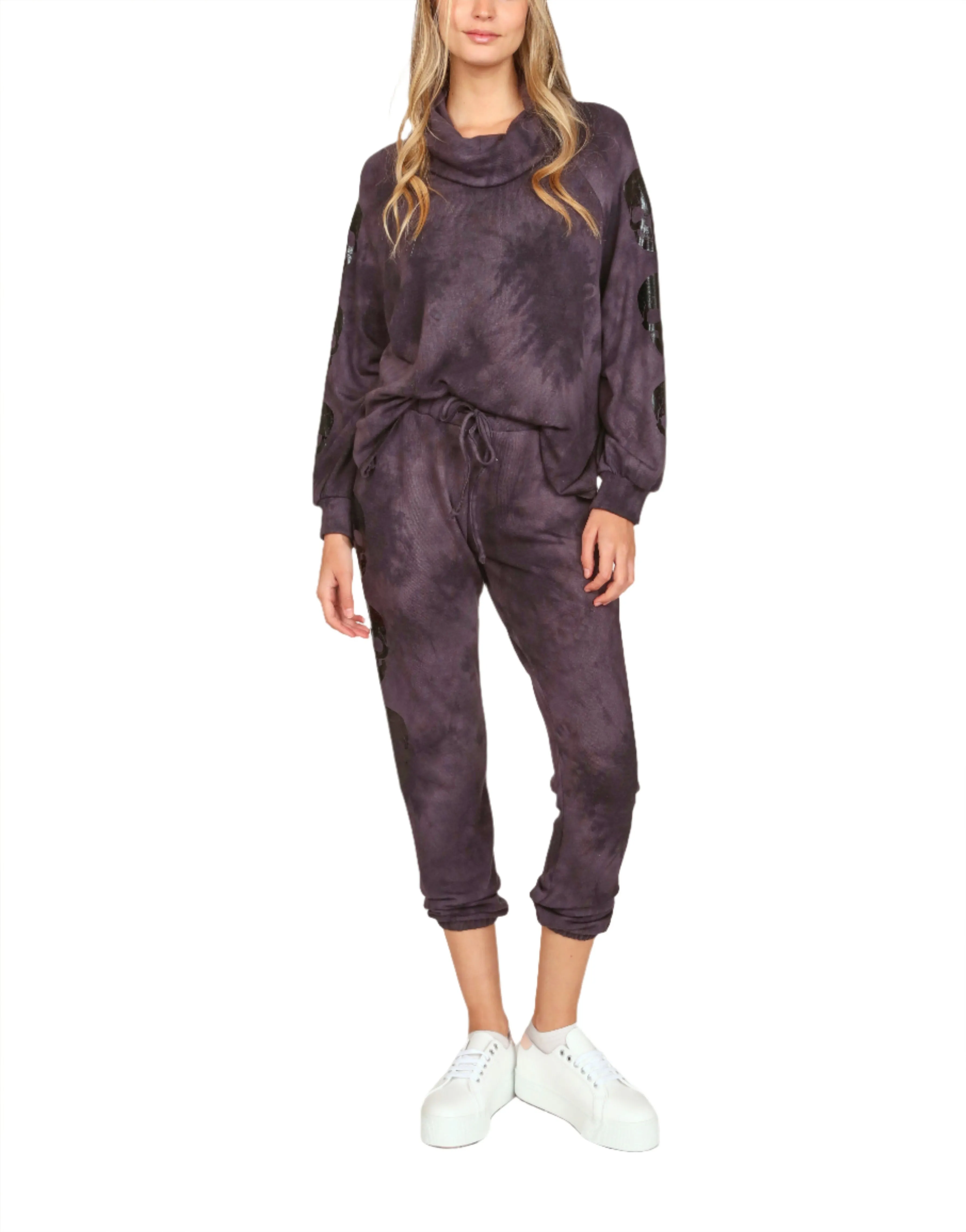 Vintage Havanna Batik-Totenkopf Jogginghose S10958