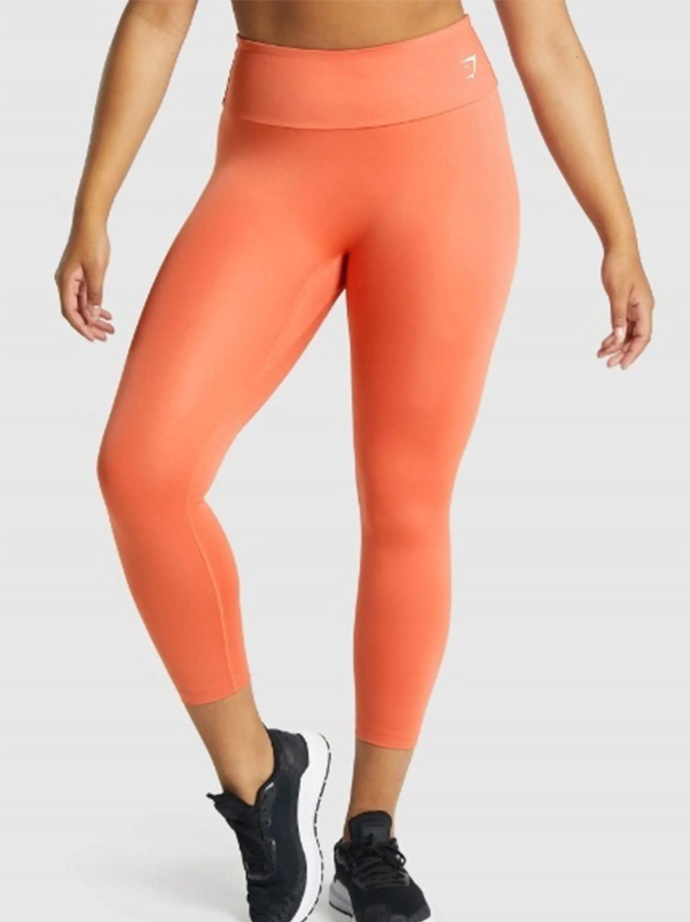 Damen Leggings mit aufgedrucktem Markenlogo, Orange