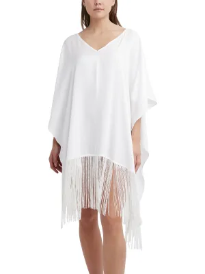 Damen Fransen Tunika Kleid Bademantel