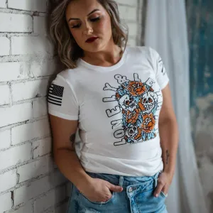 Damen Schickes & Figurbetontes Slim Fit T-Shirt - Weiß