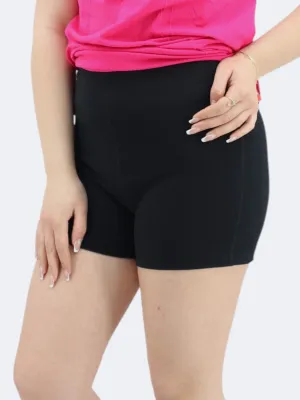 Damen einfache kurze Leggings, Schwarz