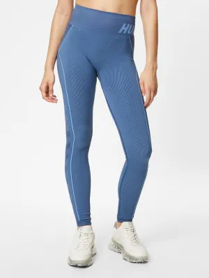 Damen Rippen Leggings, Blau