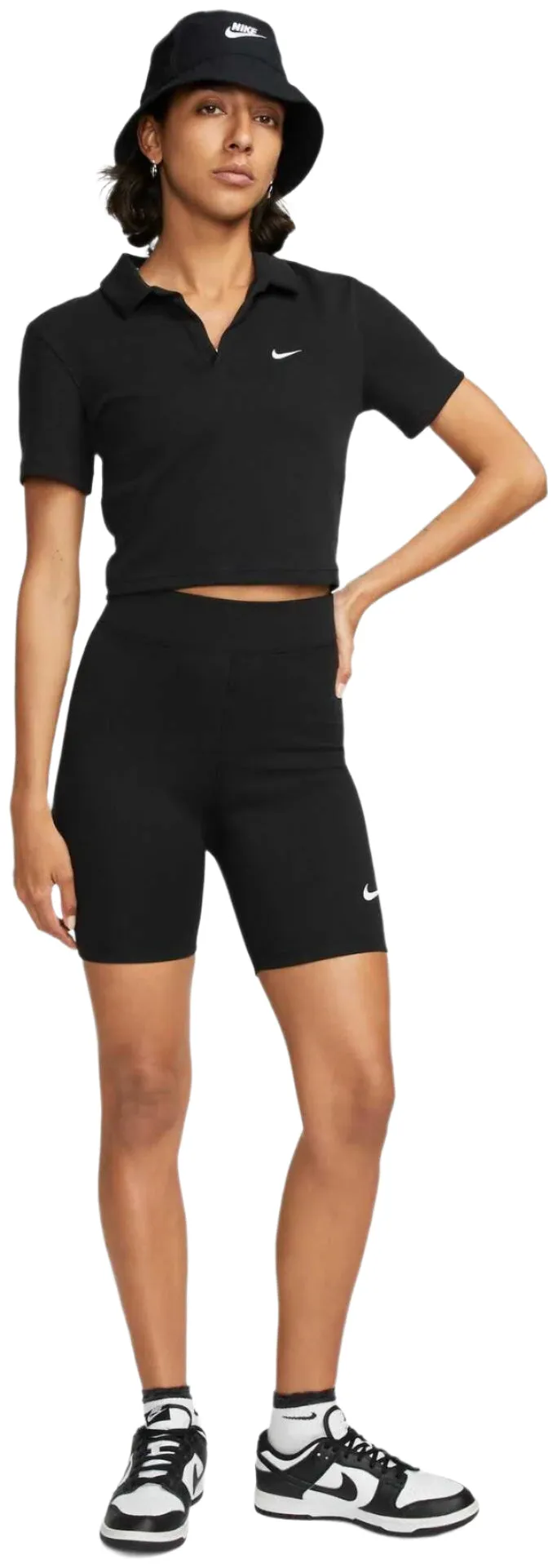 Klassische Damen-Sportbekleidung: Hochtaillierte Biker-Shorts mit 8-Zoll-Länge