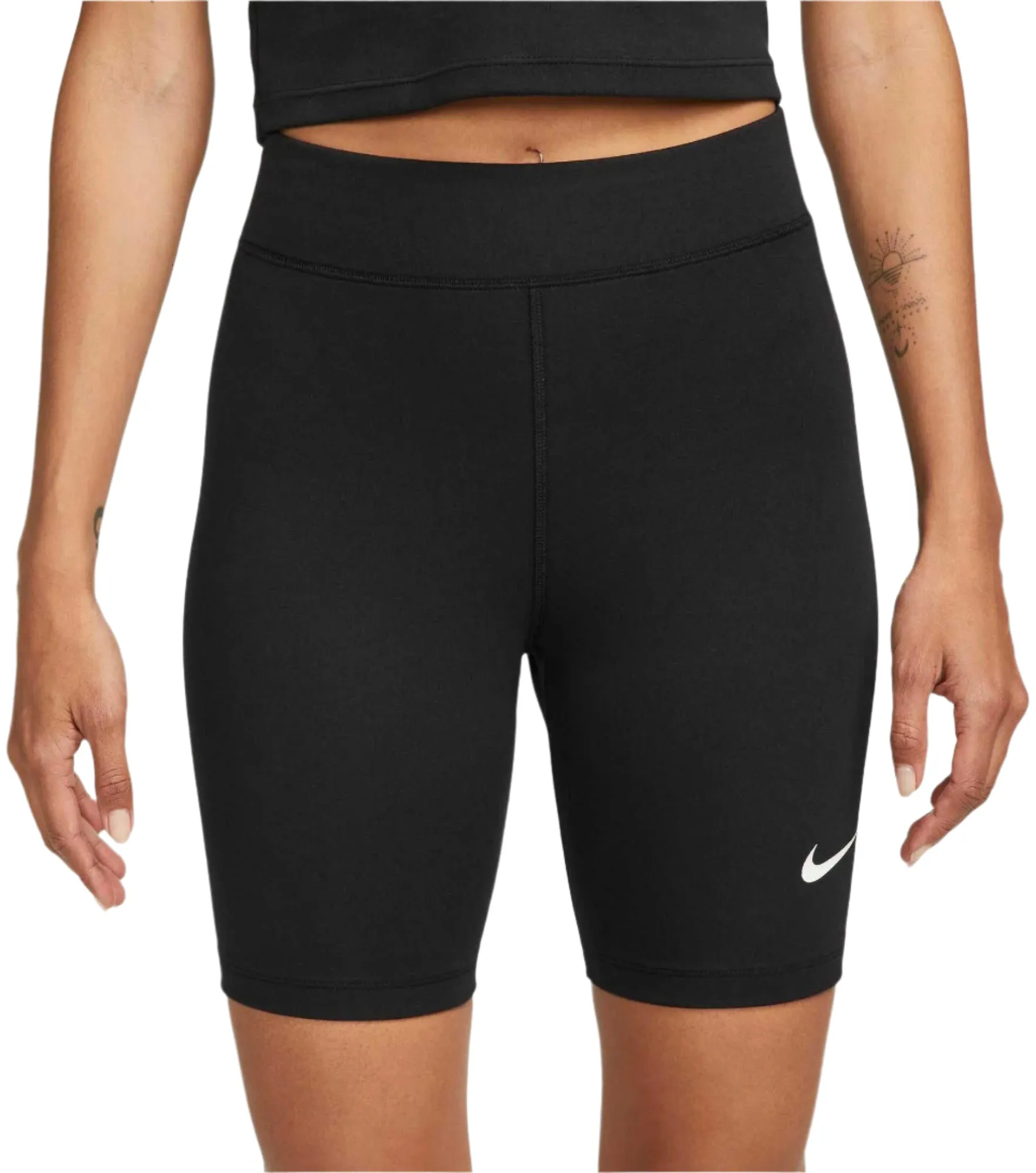 Klassische Damen-Sportbekleidung: Hochtaillierte Biker-Shorts mit 8-Zoll-Länge
