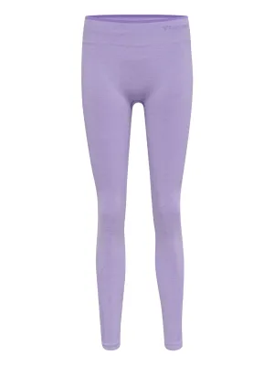 Damen Riffel-Leggings, Lila