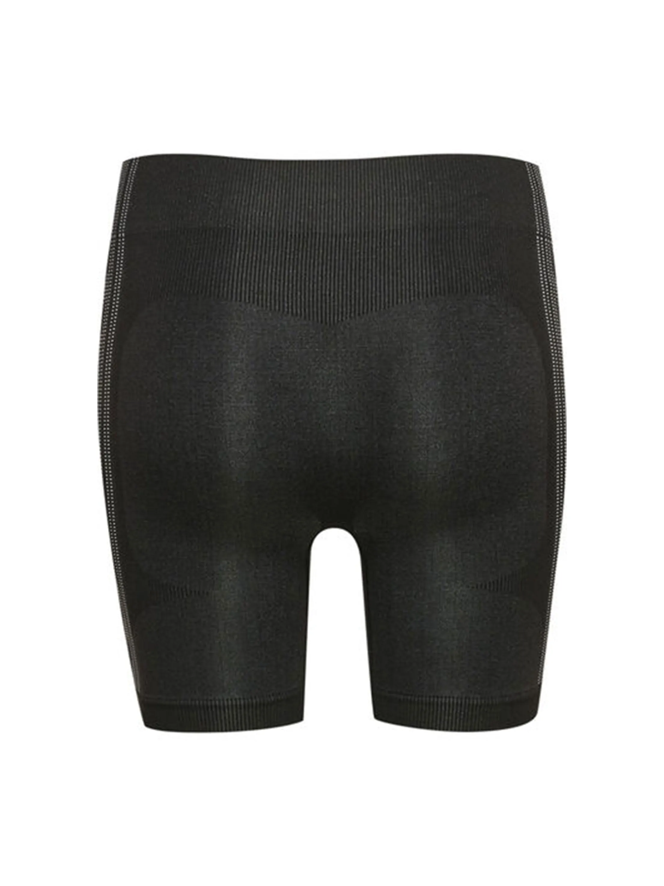 Damen Rippige Short Leggings, Schwarz