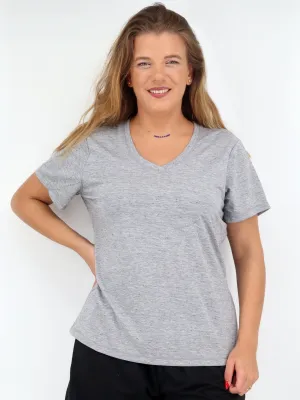 Damen Sport-T-Shirt mit Struktur, Hellgrau
