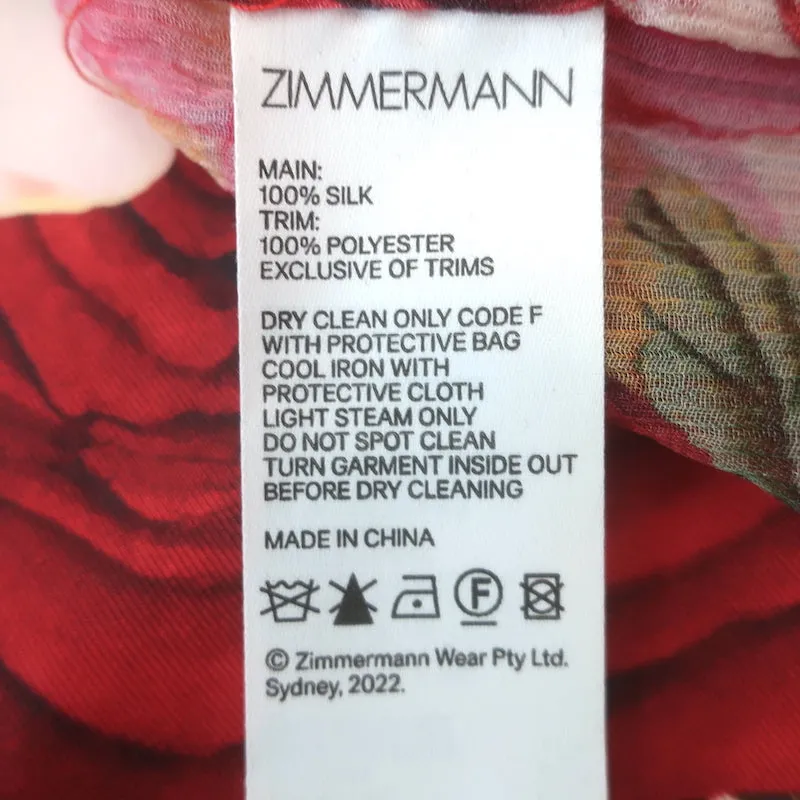 Zimmermann Wonderland Rüschen-Tanktop Pink Pfingstrosen-Print Chiffon Größe 0 NEU
