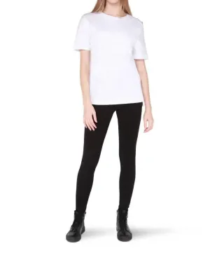 Reißverschluss-Leggings in Schwarz